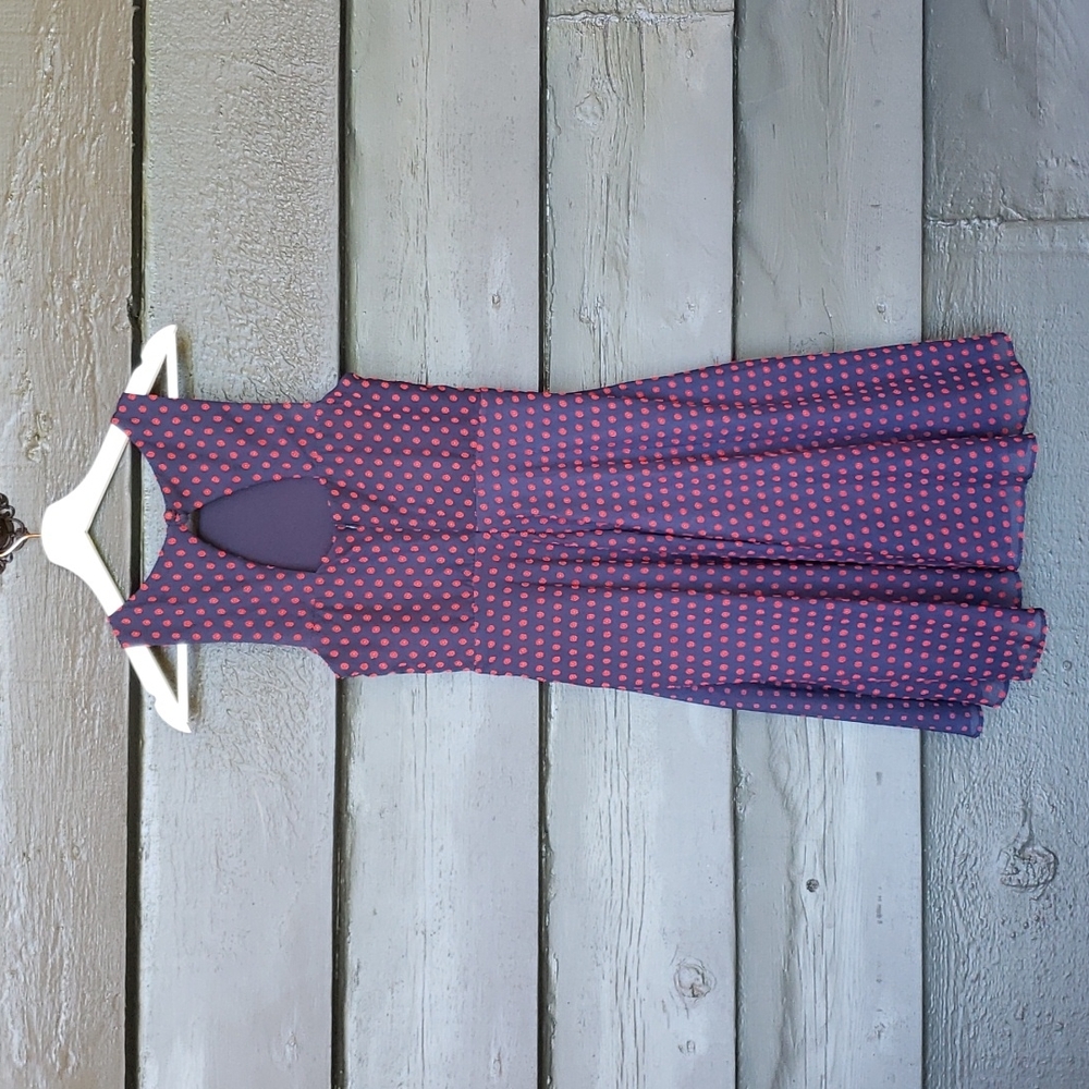 Anthropologie EVA FRANCO Ruffled Clipdot Dress sz 4 Women's - Picture 7 of 11